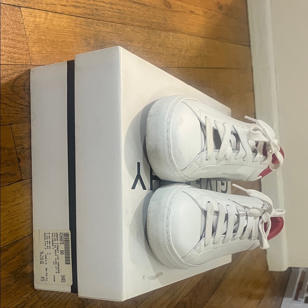 Givenchy White and Red Women's Sneakers - Picture 5 of 8